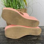 l*space L* Pink Platform Wedge Thong Shoes 8 Photo 4