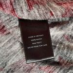 Vera Wang Simply Vera  | Red & Black Floral Print Long Sleeve Top | Large Photo 5