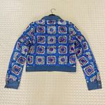 $805 NWT Manoush Sequined Denim Jacket US 6 Women's Blue Photo 11