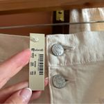 Madewell Denim Utility Shorts Tile White Patch Pockets High Waisted NWT Size 31 Photo 3