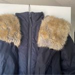 Aritzia Parka Goose Down Asymmetrical Faux Fur Hood Fall Winter Black XXS GUC Photo 7