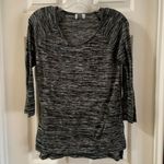 Old Navy  Heathered Grey Scoop Neck 3/4 Sleeve Top XS Photo 0