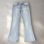 frame denim  Le Crop Mini Boot Jeans Light Blue Stretch Women's Size 26 Bootcut Photo 1