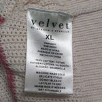 Velvet by Graham & Spencer Kierra Pullover Sweater Ecru Pink Striped Knit XL New Photo 9