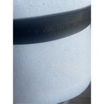 Chicos Leather Black Gold Metallic Large Buckle Belt Size S Retro Black Photo 6