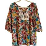 Lavish  FLORAL BUTTERFLY BOHO BLOUSE Photo 0