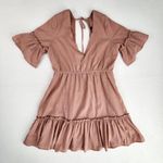Lulus Sunshine Daydream Rusty Rose Short Sleeve Cutout Mini Dress Size L Pink Size L Photo 8