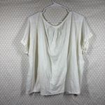 Eileen Fisher White Linen Short Sleeve Top Photo 3