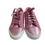 Pink Glitter Shiny Sparkle Fashion Sneakers Women’s Size 7 Barbie Low Top Photo 1