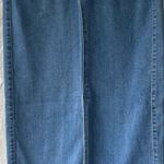 OAT New York Light Wash Denim Maxi Skirt Size 6/28 Slit Front Pockets Button Fly Blue Photo 0