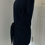 Theory Dakui-Persina Navy Tie Front Tee Shirt Dress Photo 3