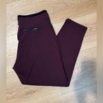 Athleta Venice Pintuck Pants Crop Ankle Pockets Antique Burgundy Wine Medium Photo 1