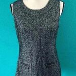 CAbi  black, white, and grey speckle tweed vest top in size small Photo 0
