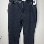 Abercrombie & Fitch NEW Mixed Fabric Ultra High Rise Ankle Straight Jean SZ 35 S Photo 0