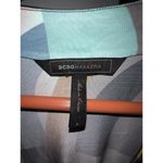 BCBGMAXAZRIA Printed V-neck Short Sleeve Stretchy Multicolor Dress Women's S Photo 12