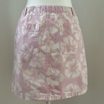 New Frontier Lavender/White Cotton Hibiscus Print Skirt sz 4 Purple Photo 3