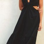 BOBBI ROCCO Axel Midi Ruffle Cut Out Dress Black Size Large NEW WITH TAGS Photo 0