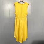 Anthropologie NEW Maeve La Habana Mango Yellow Ruffle Sleeveless Midi Dress L Photo 6