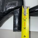 INC International Concepts Paiton Black Croc Embossed Tall Heeled Boots Women 8M Size 6.5 Photo 3