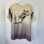 Buckle Cream and Black Lone Star Cowboy Oversized T-Shirt Size Small Western Photo 8