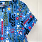 None Woodstock Floral Crop Top Size Large Tulips Leaves Photo 2