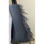 Victoria's Secret Victoria Secret Large Black Tote Bag Purse w/Fringes 14.5"x13" Photo 5