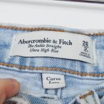 Abercrombie & Fitch  The Ankle Straight Ultra High Rise Curve Love Destroy Jeans Photo 2