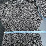 Mango  Ruffled floral print dress black white Sz 6 Photo 8