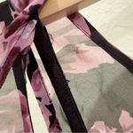 Connected Apparel Black with Rose Floral Asymmetric Stretchable Midi Dress M Photo 2