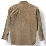 Vtg Pia Rucci Women Leather Suede Shirt Jacket Sz 10 Minimalist Western Cowgirl Tan Photo 1