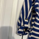 Tart Striped Blue & Cream Knit Dress With 3/4 Sleeves &‎ Button Detail By  Size S Photo 3