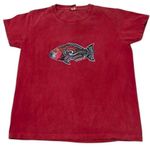 Crazy shirts Hanauma Bay sz XS red short sleeve Tshirt with colorful fish EUC Photo 0