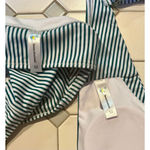 Beachsisi Medium (both top & bottom) Green & White Striped Bikini Photo 10