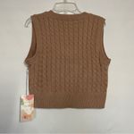 Hazel Moon Cable Knit Sweater Vest Brown Size M Photo 1