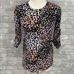 Veronica Beard  Jean Waldorf Tee in a lilac multi leopard print Photo 1