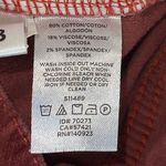 Loft  Womens Cotton Blend High Waist Skinny Leg Velvet Pants Burnt Orang Rust Siz Photo 7