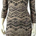 Forever 21 Bodycon Fitted Aztec Print Long Sleeve Small Dress Photo 2