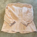 J Jill Love Linen Single Button L/S Unlined Blazer Jacket Shell Pink Sz Medium Photo 7