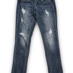 Dollhouse Charley Jeans Medium Wash Distressed Skinny Jeans Size 3 Photo 1