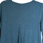 Habitat  Clothes to Live In Teal Blue Puckered Knit Top Small Lagenlook Artsy‎ Photo 6