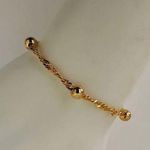 Gold tone ball and chain bracelet Photo 0