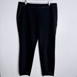 Lafayette 148 Manhattan Dress Pants Black Size 14 Step Hem Workwear Contemporary Photo 1