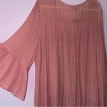 NEW J Gee 3X Boho Dress Midi Pink Eyelet Crochet Gauzy Bell Sleeve Photo 7
