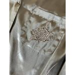 Victoria's Secret sleepshirt women’s size Med metallic brown VTG 1997 Button up Photo 1