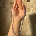 Handmade pearl purple beaded necklace Photo 1