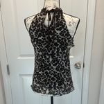 BCX  Leopard Print Ruffle Halter Top Photo 2