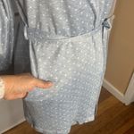 Jaclyn Intimates  Blue With White Polka Dot MIDI Robe Size Small Photo 1