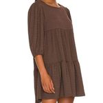 BB Dakota Steve Madden Volume Up Dress Brown Tiered Mini Dress Photo 1