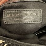 Audrey Brooke Tapestry Black Leather Crossbody Shoulder Bag Photo 2