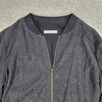 Olivia Moon Jacket Womens Medium Black Paisley Damask Lace Zip Up Lined Photo 13